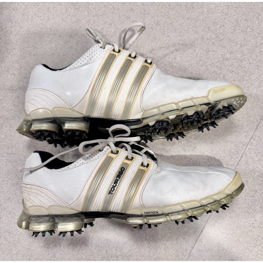 ADIDAS TOUR 360 Men SIZE US‎ 11.5 White Leather Fit Foam Golf Shoes 672666